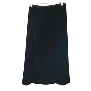 Dana Buchman Black Velvet Midi Skirt Womens Size 6 Viscose Silk Blend - Picture 1 of 9