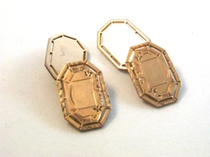 Vintage Art Deco Gold Tone Cufflinks by Hayward - Picture 1 of 3