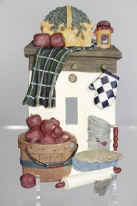 THT Country Apple Pie Harvest 1998 hornear cocina luz interruptor placa - Imagen 1 de 6