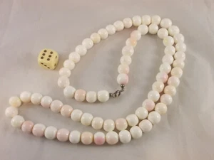 XL Engelshaut Korallenkette 80cm Ø1,1cm 153 Gramm vintage Halskette Collier - Bild 1 von 7