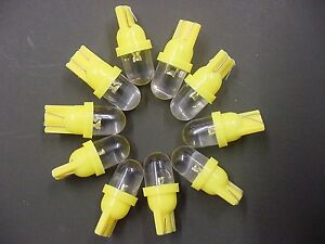10x Ford Yellow/Amber 194 Wedge Dome Interior Exterior Side Marker Map LEDS NOS
