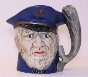 Taza de arte popular de colección de cerámica náutica para caza de ballenas cubo B Been 1976 Sea Captain - Imagen 1 de 12