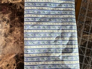 Blue And White Striped Cotton Blend? Fabric - Picture 1 of 2