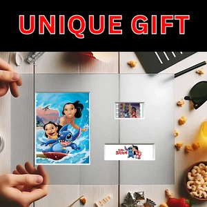 SET OF 4 Lilo and Stitch Handmade Authentic Film Movie Placemats Father Day Gift - Picture 1 of 3