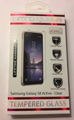 ZNITRO: Tempered Glass Screen Protector For Samsung Galaxy S8 Active, CLEAR - Image 1 of 3