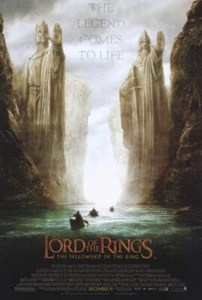 IL SIGNORE DEGLI ANELLI COMPAGNIA DELL'ANELLO RIVER POSTER ORIGINALE FILM DS 27×40 - Foto 1 di 1