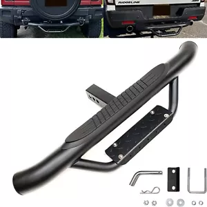 Heavy Duty Steel Tow Hitch Step Bar 2" Receiver Trailer w/ Drop Step 36" L Black - Picture 1 of 22