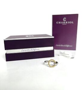 Charriol * Ring Infinity Zen 02-401-1232-0 Size 58 Silver & Gold PVD