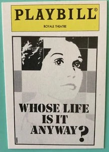 James Naughton Signed Whose Life is it Anyway? Playbill Trading Card 3.5”X2.5” - Picture 1 of 2
