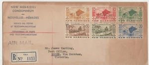 Stamps New Hebrides, registered FDC CONDOMINIUM 1953 - Picture 1 of 2
