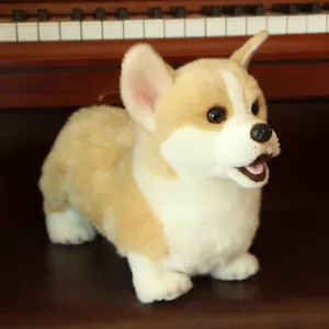 Plush Corgi Dog Realistic Toy Doll Stuffed Animal Kids Gifts Lifelike - Picture 1 of 10