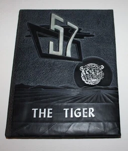 1957 Cocoa High School The Tiger Yearbook Cocoa Florida Top Cover - Bild 1 von 5