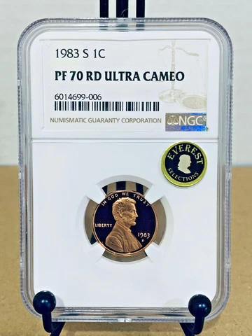 1983-S Lincoln Cent NGC PF70RD Ultra Cameo Everest Selections #6014699-006 Cover