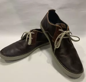 Herren Clarks Neelix Vibe braun Freizeit Schnürschuhe Leder Ortholite Kissen 12M - Bild 1 von 9