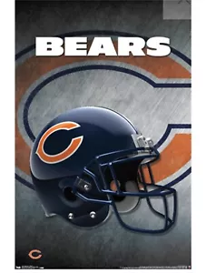 Casco póster Chicago BEARS 22 X 34" 16 NUEVO DE STOCK - Imagen 1 de 1
