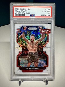 SEAN BRADY - 2022 PANINI PRIZM UFC - #162 - WHITE SPARKLE SSP RC - PSA 10