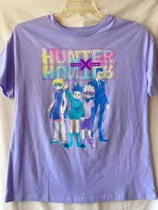 HUNTER X HUNTER TEE SHIRT, ADULT L, 50/50 COTTON POLY, LAVENDER, NWOT - Picture 1 of 4