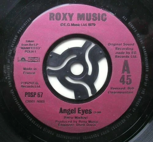 Roxy Music - Angel Eyes - 7" Single - Rare French Press - 1979 In Excellent Cond - Image 1 of 1