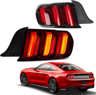 Luces traseras LED compatibles con Ford Mustang EcoBoost 2015-2017 1 par, rojo  Foto 1 de 4