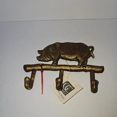 Чугунные настенные крючки для свиней/свиней - Изображение 1 из 4