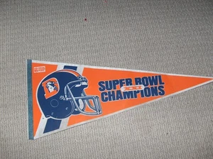 Vintage DENVER BRONCOS NFL Super Bowl XXI Pennant - Picture 1 of 3