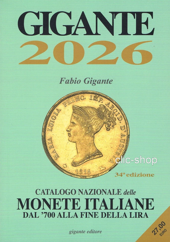 CATALOGO GIGANTE MONETE ITALIANE 2026 nuovo a colori - Immagine 1 di 1