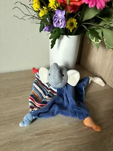 💕 Sterntaler Kuscheltuch Schmusetuch Elefant blau bunt grau getreift💕 selten - Bild 1 von 2
