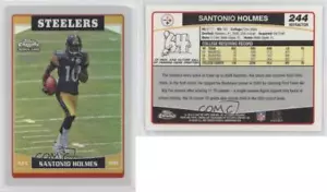 2006 Topps Chrome Refractor Santonio Holmes #244 Rookie RC - Picture 1 of 4