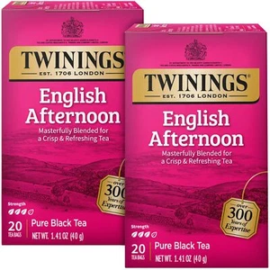 2 pack - Twinings English Afternoon Black Tea - 20 count - Picture 1 of 3