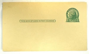 US POSTAL CARD SCOTT #UX27 DIE I DARKER GREEN UNUSED, 1913 - Picture 1 of 2