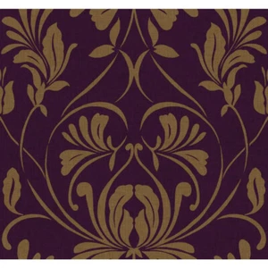 Ronald Redding Designer Damask Casablanca Color Purple and Gold DD8414 York - Picture 1 of 2