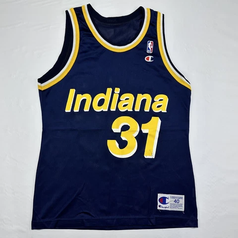 Champion Reggie  Miller Indiana Pacers #31 NBA Jersey - Mens M (40) 20” x 29” Cover