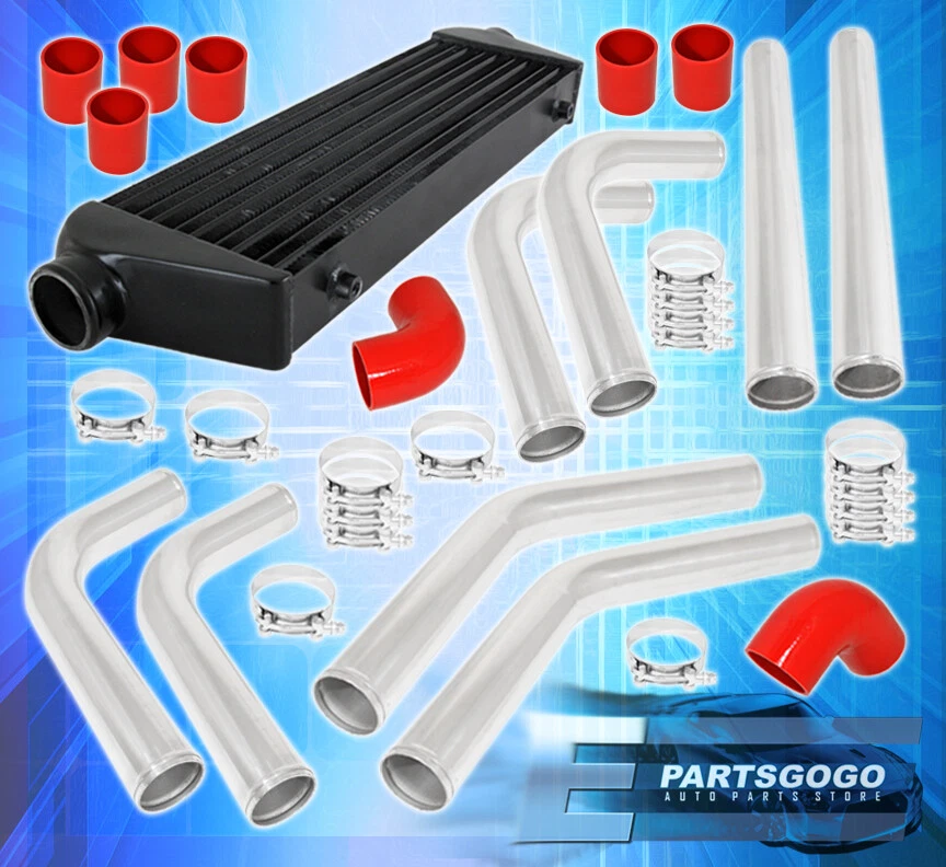 8 Piece Piping Kit Turbo Fmic Front Mount Intercooler Silicone Couplers Red Foto 1 de 1