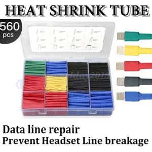 560Pc Car Assorted Electrical Cable Heat Shrink Tube Tubing Wire Wrap Sleeve Kit - Picture 1 of 5