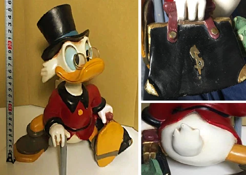 Disney Scrooge McDuck Figurine Antique length 9.9 inch width 5.9 inch From Japan Cover