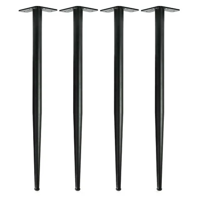 4x Design Tischbeine konisch Ess- Schreibtisch Couchtisch Bank Rund Tischgestell - Bild 1 von 4