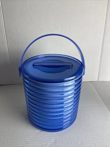 Vintage Sally Designs Ring A Round Ice Bucket Blue 3 Qt Capacity - Picture 1 of 5