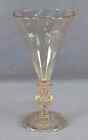 Fritz Heckert German Pale Amber Luster Large Glass Goblet Circa 1900-1910