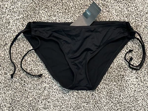 NEW Mossimo Black Bikini Bottoms Side Tie Size Small - Picture 1 of 5