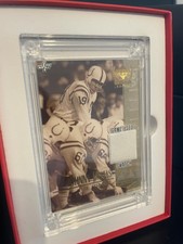 Johnny Unitas Game Used Swatch Memorabilia Card Upper Deck Colts Fusion Jersey