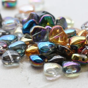 30 cuentas de cristal chapadas - corazón 10 mm (G355) - Imagen 1 de 20
