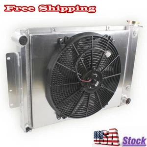 3Row Radiator+Shroud+16" Fan For 1967-1969 1968 Chevy Camaro LS Swap 21" Core - Picture 1 of 8