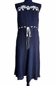 Ann Taylor Loft Black Spaghetti Strap Silk Dress Size 14