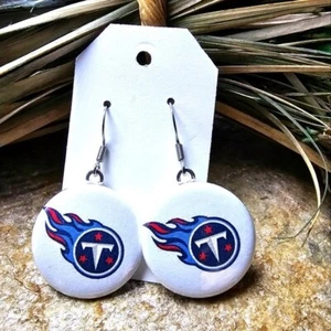 NWT Tennessee Titans Earrings NFL Football Souvenir T-Rac Fashion Costume - Picture 1 of 1