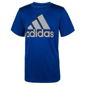 Brand new Adidas size Youth Small (8) Blue Boy's logo graphic t-shirt - Picture 1 of 1