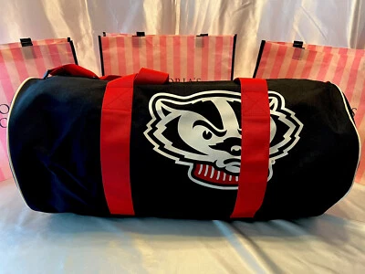Victoria’s Secret Pink Wisconsin Badgers Spartans Duffle Bag Oversized - Image 1 of 3