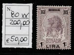 Somalie Éléphant Et Lion 1 Lira Sur 10 Neuf Caoutchouc Intact MNH - Imagen 1 de 1