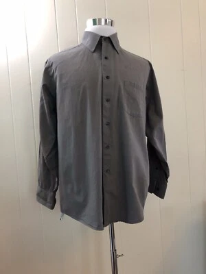 Geoffrey Beene Men’s Shirt Button 100% Cotton Wrinkle Free Gray Size XL - Image 1 of 3