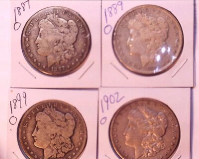 (4)摩根元1887年,1889年,1899年,1902年全部“O完好硬币*LooK*价格下降! — 第 1/4 张图片