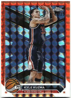 2023-24 Topps Chrome #139 Kyle Kuzma Orange Geometric 2/25 - Image 1 of 2
